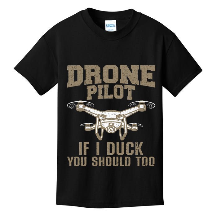 Funny Drone Pilot Design Drone Operator Kids T-Shirt