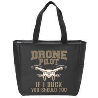 Funny Drone Pilot Design Drone Operator Zip Tote Bag