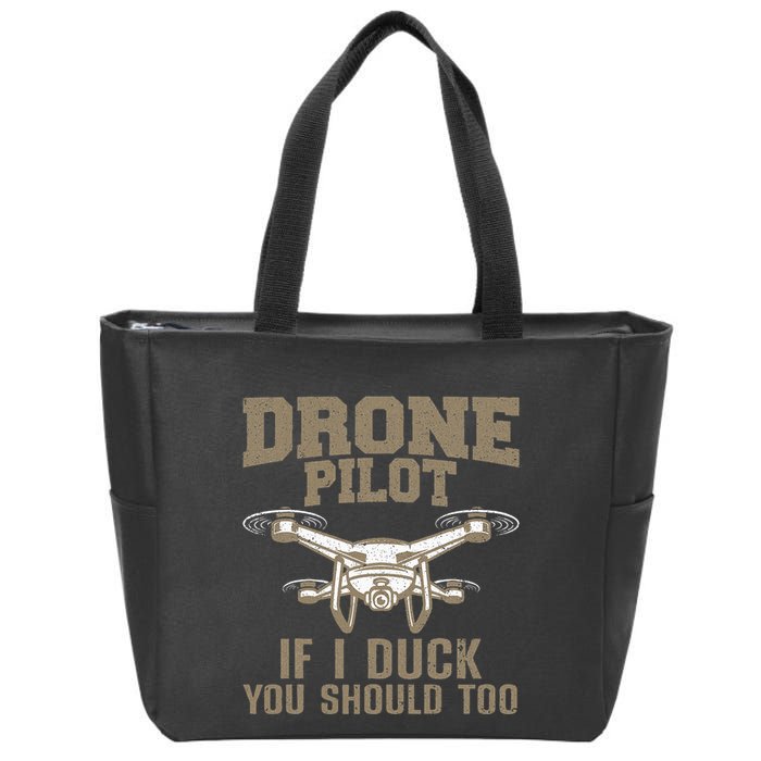 Funny Drone Pilot Design Drone Operator Zip Tote Bag