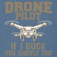 Funny Drone Pilot Design Drone Operator Garment-Dyed Sweatshirt