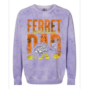 Ferret Dad Pet Gift Idea Ferret Colorblast Crewneck Sweatshirt