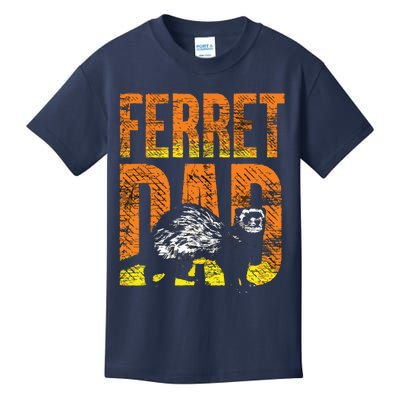 Ferret Dad Pet Gift Idea Ferret Kids T-Shirt