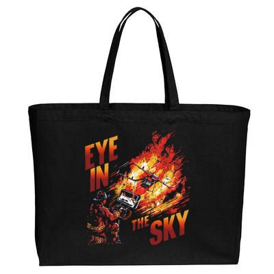 Firefighter Drone Pilot Tactical Response Fire Department Cotton Canvas Jumbo Tote