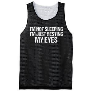 Funny Dad Quote I Am Not Sleeping I'm Just Resting My Eyes Mesh Reversible Basketball Jersey Tank