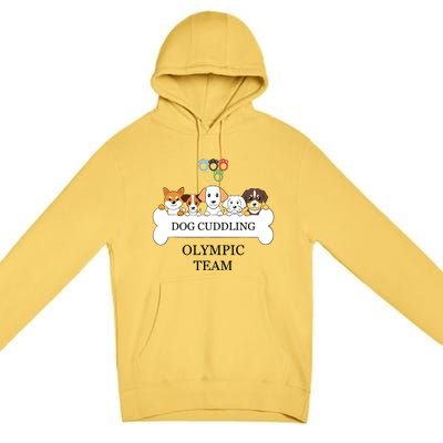 Funny Dog Quote Cuddling Team Cool Animal Premium Pullover Hoodie