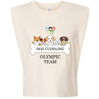 Funny Dog Quote Cuddling Team Cool Animal Garment-Dyed Women's Muscle Tee