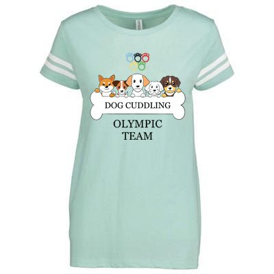 Funny Dog Quote Cuddling Team Cool Animal Enza Ladies Jersey Football T-Shirt