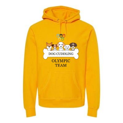 Funny Dog Quote Cuddling Team Cool Animal Premium Hoodie