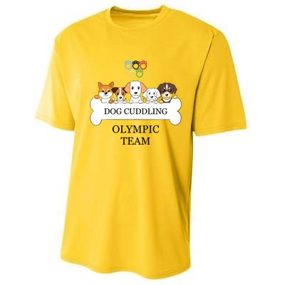 Funny Dog Quote Cuddling Team Cool Animal Performance Sprint T-Shirt