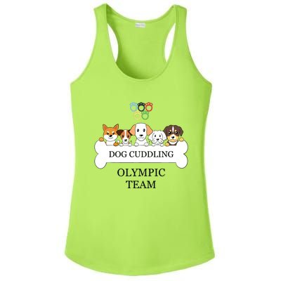 Funny Dog Quote Cuddling Team Cool Animal Ladies PosiCharge Competitor Racerback Tank