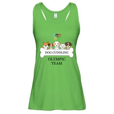 Funny Dog Quote Cuddling Team Cool Animal Ladies Essential Flowy Tank