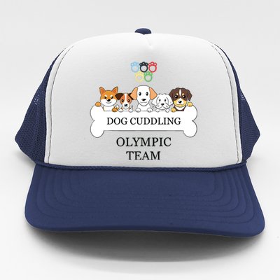 Funny Dog Quote Cuddling Team Cool Animal Trucker Hat