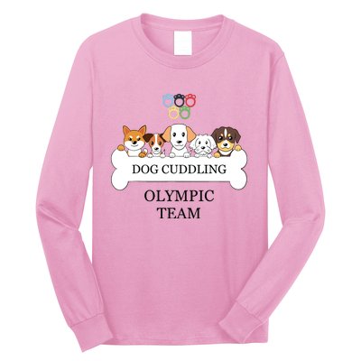 Funny Dog Quote Cuddling Team Cool Animal Long Sleeve Shirt