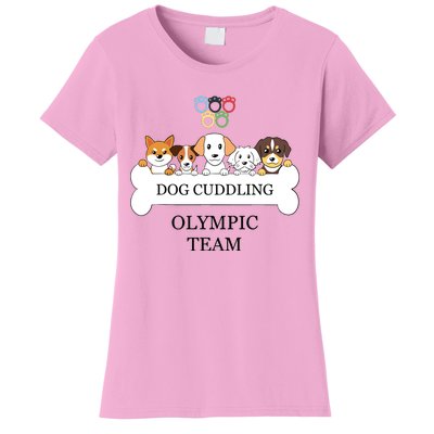 Funny Dog Quote Cuddling Team Cool Animal Women's T-Shirt