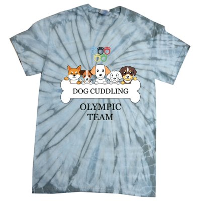 Funny Dog Quote Cuddling Team Cool Animal Tie-Dye T-Shirt