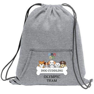 Funny Dog Quote Cuddling Team Cool Animal Sweatshirt Cinch Pack Bag