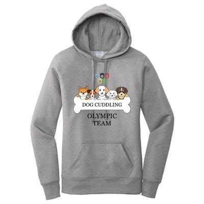 Funny Dog Quote Cuddling Team Cool Animal Women's Pullover Hoodie