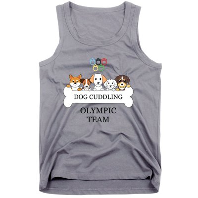 Funny Dog Quote Cuddling Team Cool Animal Tank Top