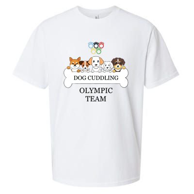 Funny Dog Quote Cuddling Team Cool Animal Sueded Cloud Jersey T-Shirt