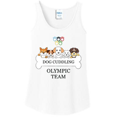 Funny Dog Quote Cuddling Team Cool Animal Ladies Essential Tank