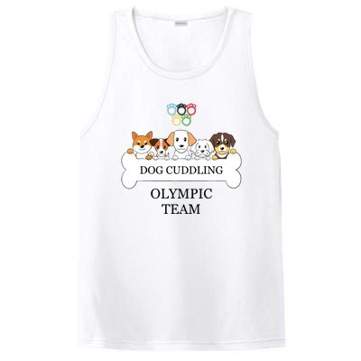 Funny Dog Quote Cuddling Team Cool Animal PosiCharge Competitor Tank