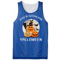 Funny Desgin Quote Just Waiting For Halloween Pumpkins Mesh Reversible Basketball Jersey Tank