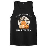 Funny Desgin Quote Just Waiting For Halloween Pumpkins PosiCharge Competitor Tank