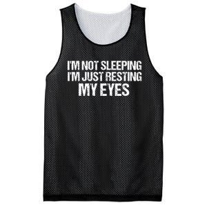 Funny Dad Quote I Am Not Sleeping Im Just Resting My Eyes Mesh Reversible Basketball Jersey Tank