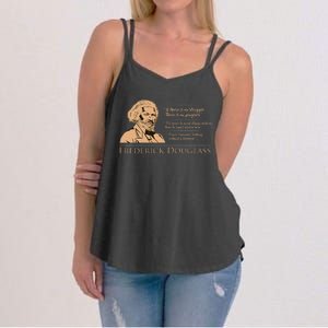 Frederick Douglass Quote For Black History Month Women's Strappy Tank