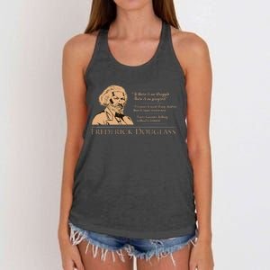 Frederick Douglass Quote For Black History Month Women's Knotted Racerback Tank