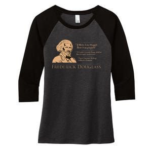 Frederick Douglass Quote For Black History Month Women's Tri-Blend 3/4-Sleeve Raglan Shirt