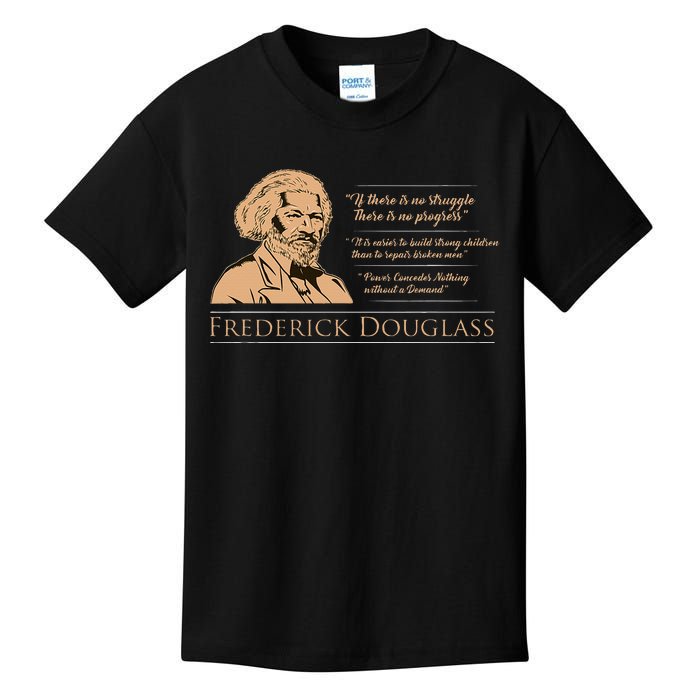 Frederick Douglass Quote For Black History Month Kids T-Shirt