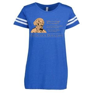 Frederick Douglass Quote For Black History Month Enza Ladies Jersey Football T-Shirt