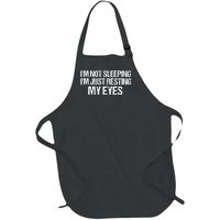 Funny Dad Quote I Am Not Sleeping Im Just Resting My Eyes Full-Length Apron With Pockets