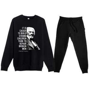 Frederick Douglass Quote For Black History Month Premium Crewneck Sweatsuit Set