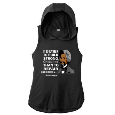 Frederick Douglass Quote Black History Month Ladies PosiCharge Tri-Blend Wicking Draft Hoodie Tank