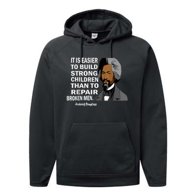 Frederick Douglass Quote Black History Month Performance Fleece Hoodie