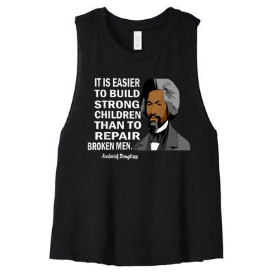 Frederick Douglass Quote Black History Month Women's Racerback Cropped Tank