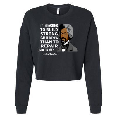 Frederick Douglass Quote Black History Month Cropped Pullover Crew