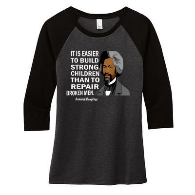 Frederick Douglass Quote Black History Month Women's Tri-Blend 3/4-Sleeve Raglan Shirt