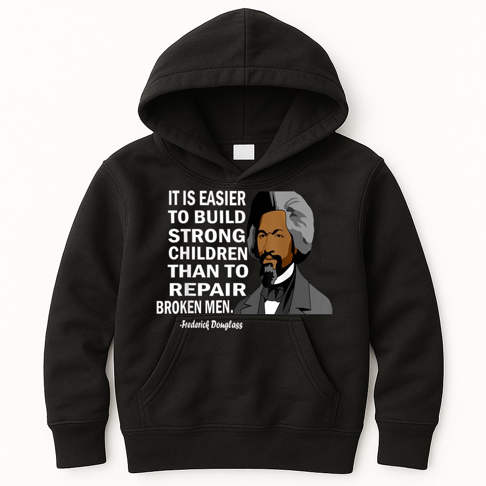 Frederick Douglass Quote Black History Month Kids Hoodie