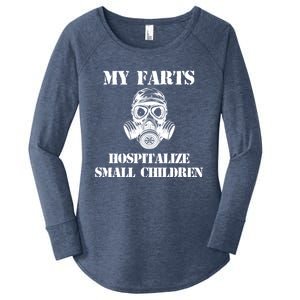 Funny Dad Quote My Farts Hospitalize Small Cool Dad Gift Women's Perfect Tri Tunic Long Sleeve Shirt