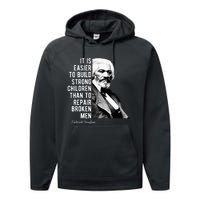 Frederick Douglass Quote For Black History Month Performance Fleece Hoodie