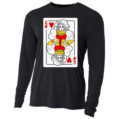 Fabulous Drag Queen Of Hearts Drag Queen Fan Yass Slay Werk Cooling Performance Long Sleeve Crew