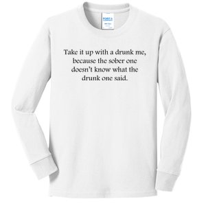 Funny Drunk Quote Funny Sober Slogan Sarcastic Quotes Drinking Lover Kids Long Sleeve Shirt