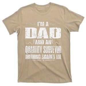 Funny Dad Quote Quantity Surveyor Cool Dad Gifts Black T-Shirt