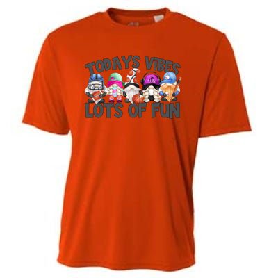 Field Day Quote Todays Vibes Lots Of Fun Gnomies Gift Cooling Performance Crew T-Shirt