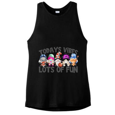Field Day Quote Todays Vibes Lots Of Fun Gnomies Gift Ladies PosiCharge Tri-Blend Wicking Tank
