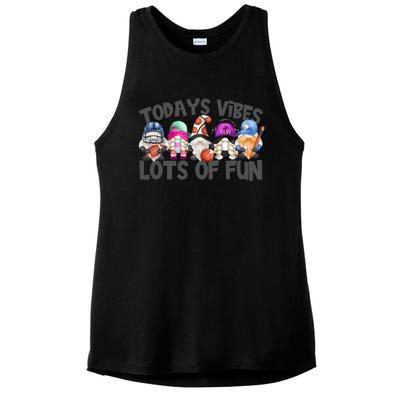 Field Day Quote Todays Vibes Lots Of Fun Gnomies Gift Ladies PosiCharge Tri-Blend Wicking Tank