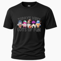 Field Day Quote Todays Vibes Lots Of Fun Gnomies Gift Cooling Performance Crew T-Shirt